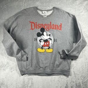 Disney Parks Disneyland Mickey Mouse 1955 Sweatshirt XXL Gray Heather Pullover